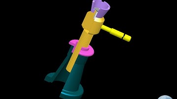 3D ASSEMBLED & SECTIONED VIEW OF SCREW JACK