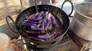 The Whole Eggplant Bhajji Masala | Street Food