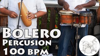 Video thumbnail of "Play along drums bolero 100 bpm :: Batería Para Tocar bolero 100 bpm"