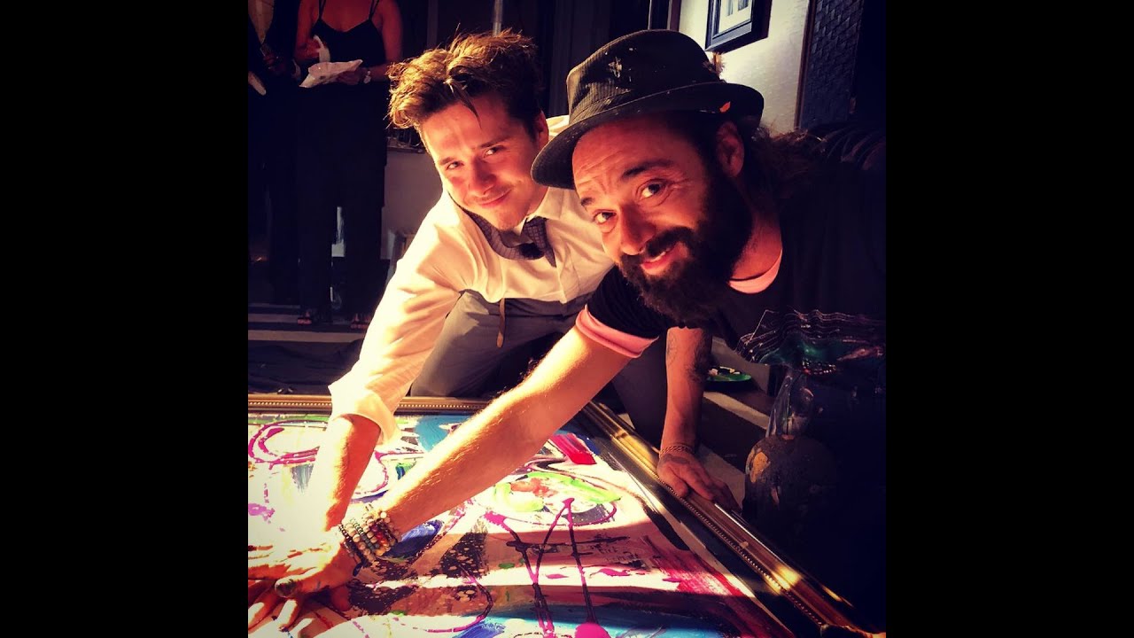 Sacha Jafri's live painting at the Global Gift Gala London