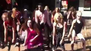 ZOMBIES! 'Thriller' Halloween flash mob on Congress in downtown Austin