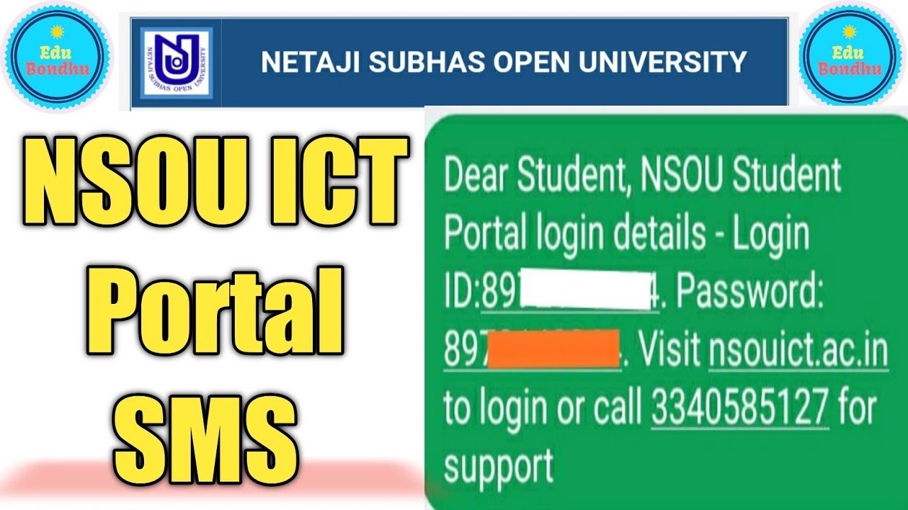 NSOU ICT Portal Login SMS || NSOU Student Portal Login SMS || Full Detailed Tutorial 🔥 🔥 🔥