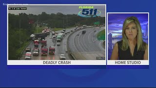 2 people die in crash involving semi-truck on I-95 South at Lem Turner Road