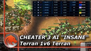 StarCraft 2: Terran 1 vs 6 Terran Cheater 3 INSANE AI !!!