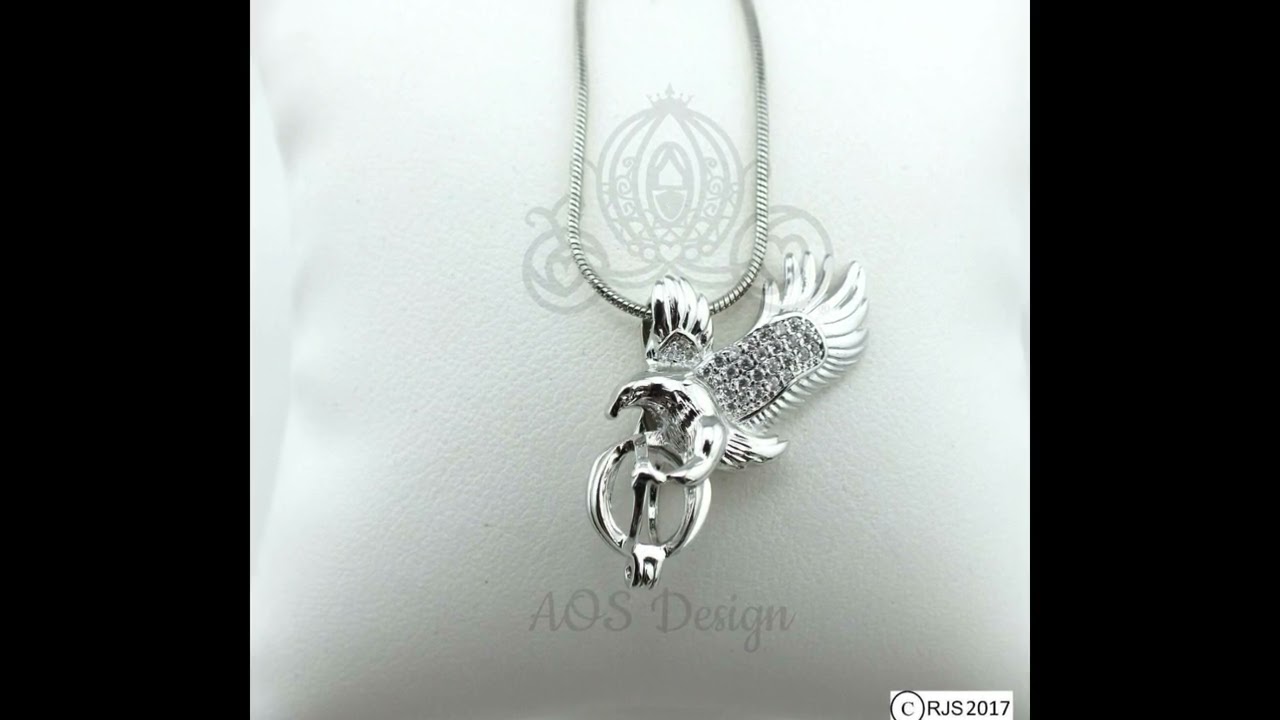 American Eagle Pearl Pendant Necklace By AOS Design