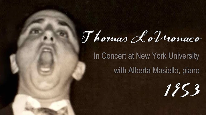 Thomas LoMonaco, In Concert at New York University...
