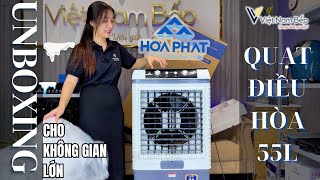 Quạt điều hòa 55L Hòa Phát rất đáng mua cho không gian lớn vừa mạnh vừa mát mà còn siêu tiết kiệm