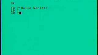 Mattel Aquarius Computer BASIC startup screen