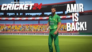 AMIR IS BACK!!! | INDIA VS PAKISTAN SERIES 1ST MATCH | CRICKET 24 GAMEPLAY