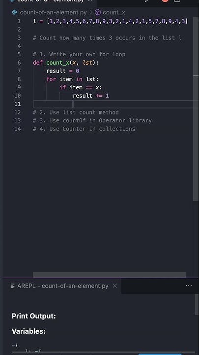 How to count elements in a list? (Part 1) #python #shorts - YouTube