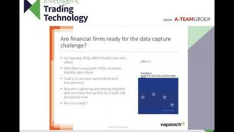 Trade Surveillance and data capture for MiFID II compliance