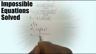 Solving equations that look impossible