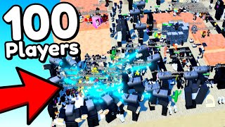 I Put 100 PLAYERS in a SINGLE MATCH... (Toilet Tower Defense)