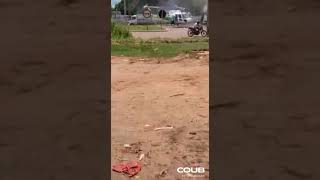 3   Hitting a police helicopter with a truck in Brazil, 2020 video+audio