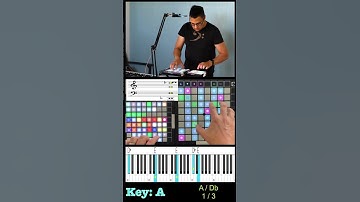 Play through Piano Progressions on Launchpad Percussive Piano #shorts