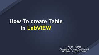 How To create Table In LabVIEW