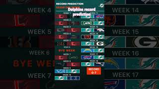 Miami Dolphins record prediction