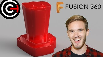 How To Create the Pewdiepie Ruby Play Button 3D Model in Fusion 360 [3D Printing]