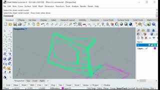 Flatten sheet metal model in Rhino