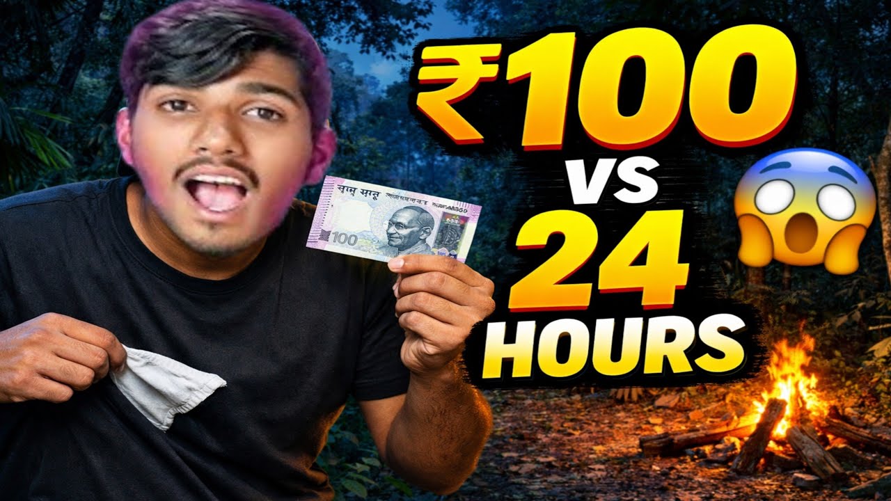 24 Hours Survival Challenge With Only 100₹
