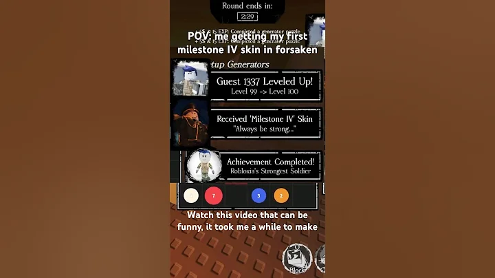 Getting Milestone IV guest, my first ms IV in forsaken #roblox #gaming #forsaken #guest1337