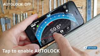 Tutorial Autolock - iOS and Android 360 degree Clinometer, Spirit Level, Protractor, Bubble Level screenshot 4