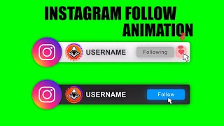 Instagram Follow And Like Animation For Your Videos - Green Screen