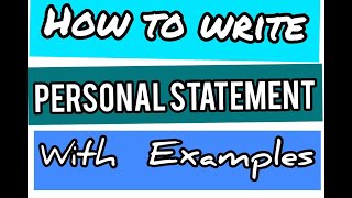 اسهل طريقة لكتابة الخطاب الشخصي للقبول في المنح| مع امثلة توضيحية | Personal Statement| منحتكXجيبك