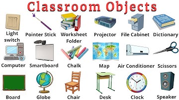 Klasobjecten in het Engels met afbeeldingen | Leer schoolwoordenschat #classroomobjects