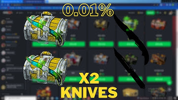 0.01% PULL ON LAST CASE 2 KNIVES IN ONE DAY CSGOROLL
