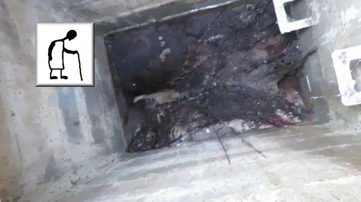 Grandad has to clear the drains