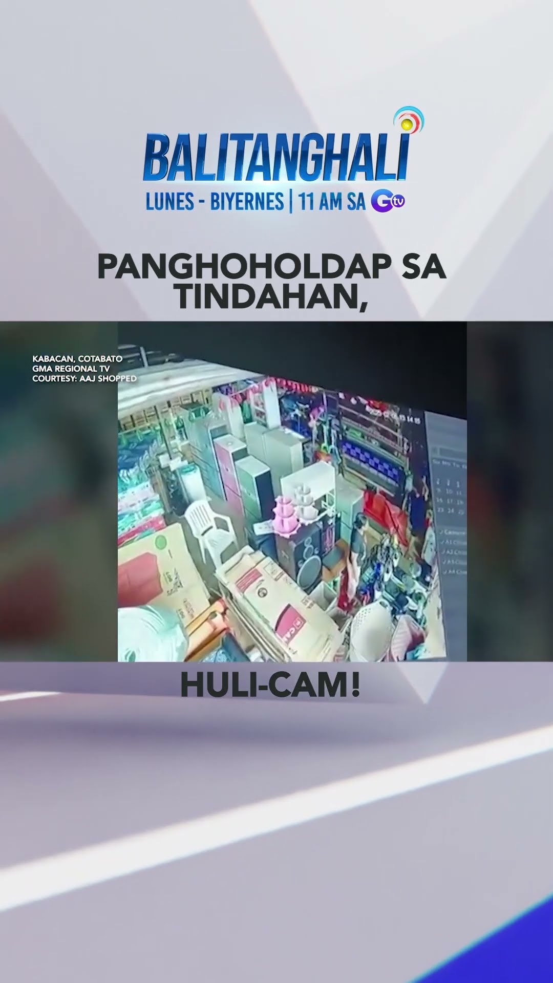 Halos P180,000 cash at cell phone, natangay ng holdaper mula sa isang tindahan | Balitanghali