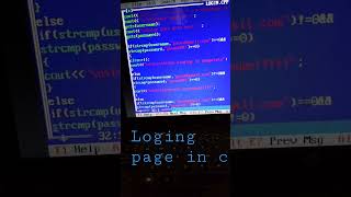 make login page in c/c++ language. #shorts #coding #c/c++