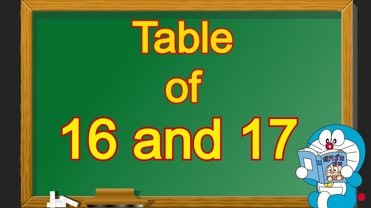 Table of 16 and 17 | Table of 16 | Table of 17 | 16 and 17 table | 16 aur 17 ka table | 16 17 Pahada