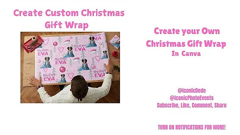 Create Custom Christmas Wrap using #Canva!