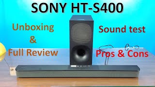 Sony HT S-400 2.1 channel home theater system with dolby audio | Unboxing | Review | Pros & Cons