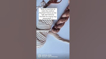 DIY Macrame Rainbow Keychain🤍 #reels #diy #Shorts