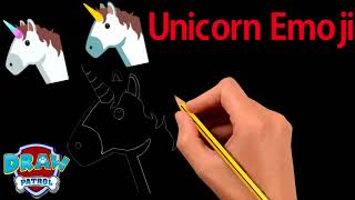 How To Draw Unicorn Emoji - Easy | Art For Kids Hub