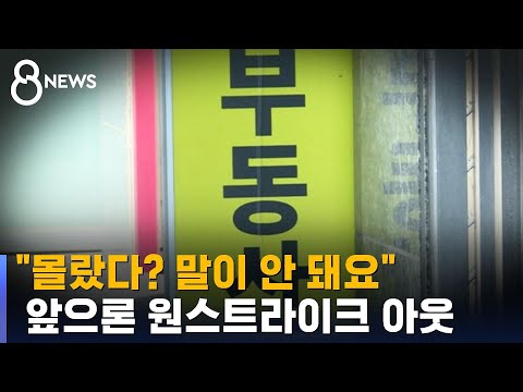   전세 사기 가담 중개사 처벌 강화 원스트라이크 아웃 SBS 8뉴스