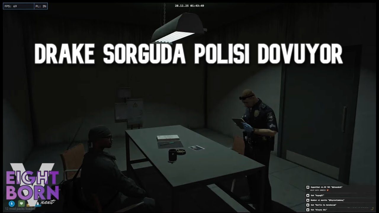 EightbornV | DRAKE SORGU ODASINDA POLİS DÖVÜYOR !