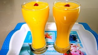 मैंगो शेक-मैंगो मिल्क शेक-मैंगो स्मूथी-Mango Milkshake Recipe In Hindi- Mango shake– Summer Dessert