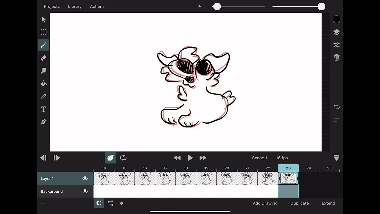 Drawing my dog until she becomes a blob