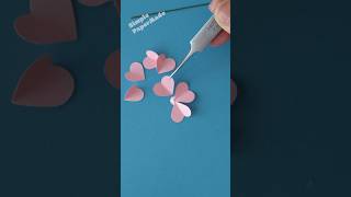 ハート型クラフトパンチで可愛い小花