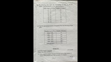 Question Paper of Business Statistics of BBS 1st year-2081