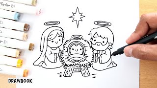 How to Draw the NATIVITY Scene (A Step-by-Step Tutorial)