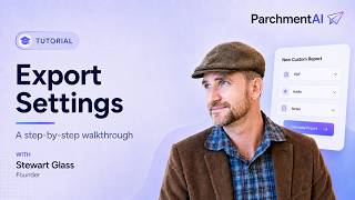 Celebrity Configuring Export Settings in ParchmentAI Wealth