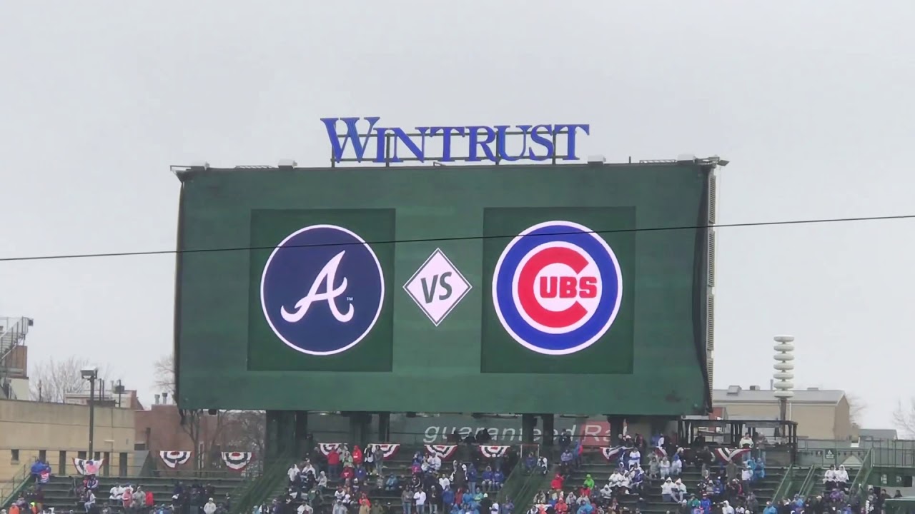 Chicago Cubs 2018 Starting LineUps vs. Atlanta Braves