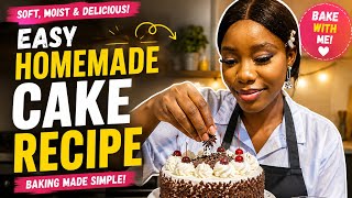 Easy Homemade Cake Recipe | Soft, Moist & Delicious Cake | Step-by-Step Baking Tutorial screenshot 4