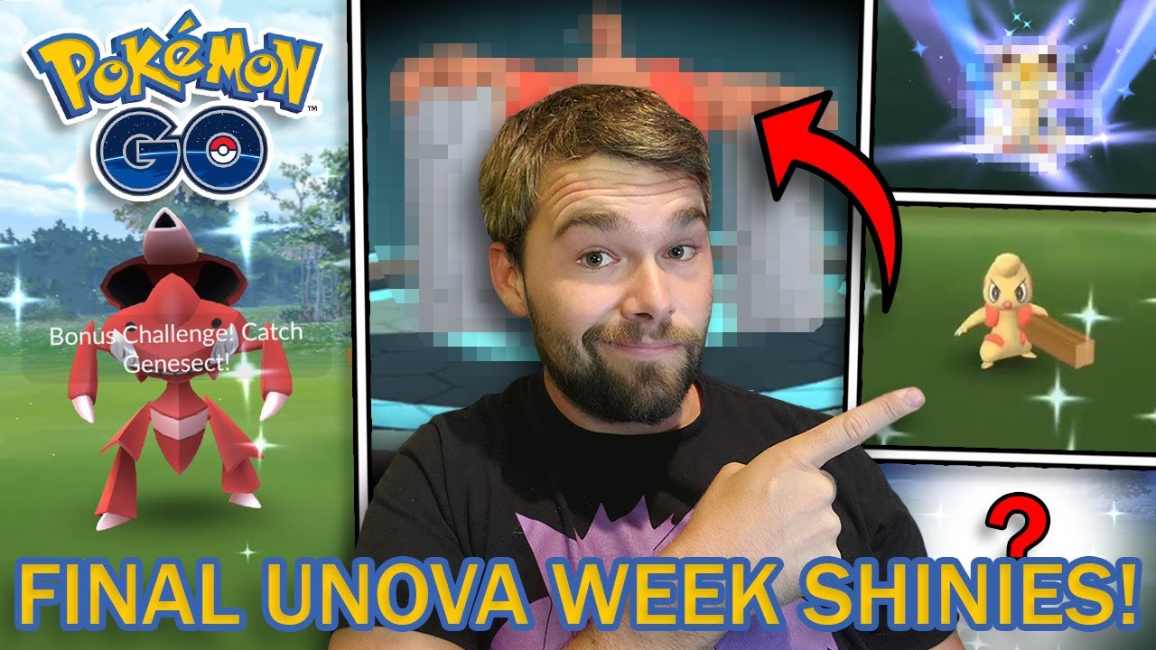 THE FINAL UNOVA WEEK SHINY CATCHES! GENESECT RAID HOUR! (Pokemon GO Unova Week)