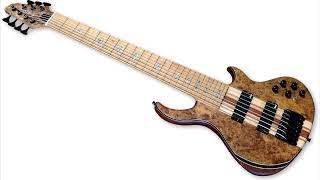 Review Tario 7 String Electric B Guitar Burl Poplar Top, Millettia Laurentii Okoume Body